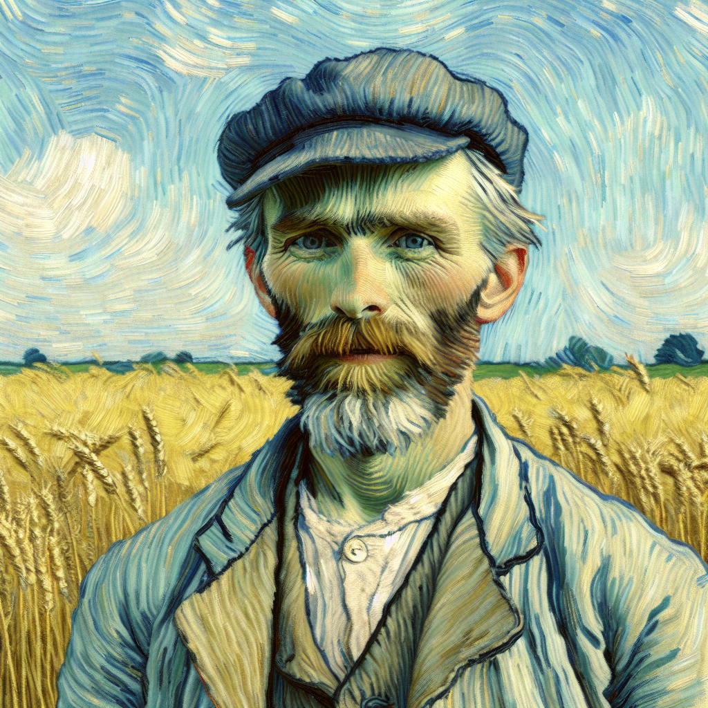 Van Gogh-inspired portrait description